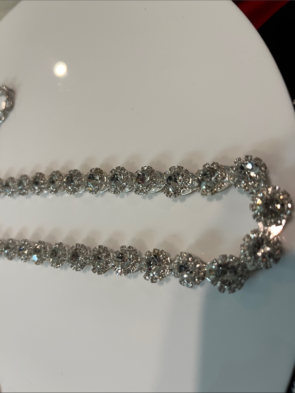 nOir Jewelry Silver Crystal Station BELT BRAND NEW STUNNING - Picture 5 of 7
